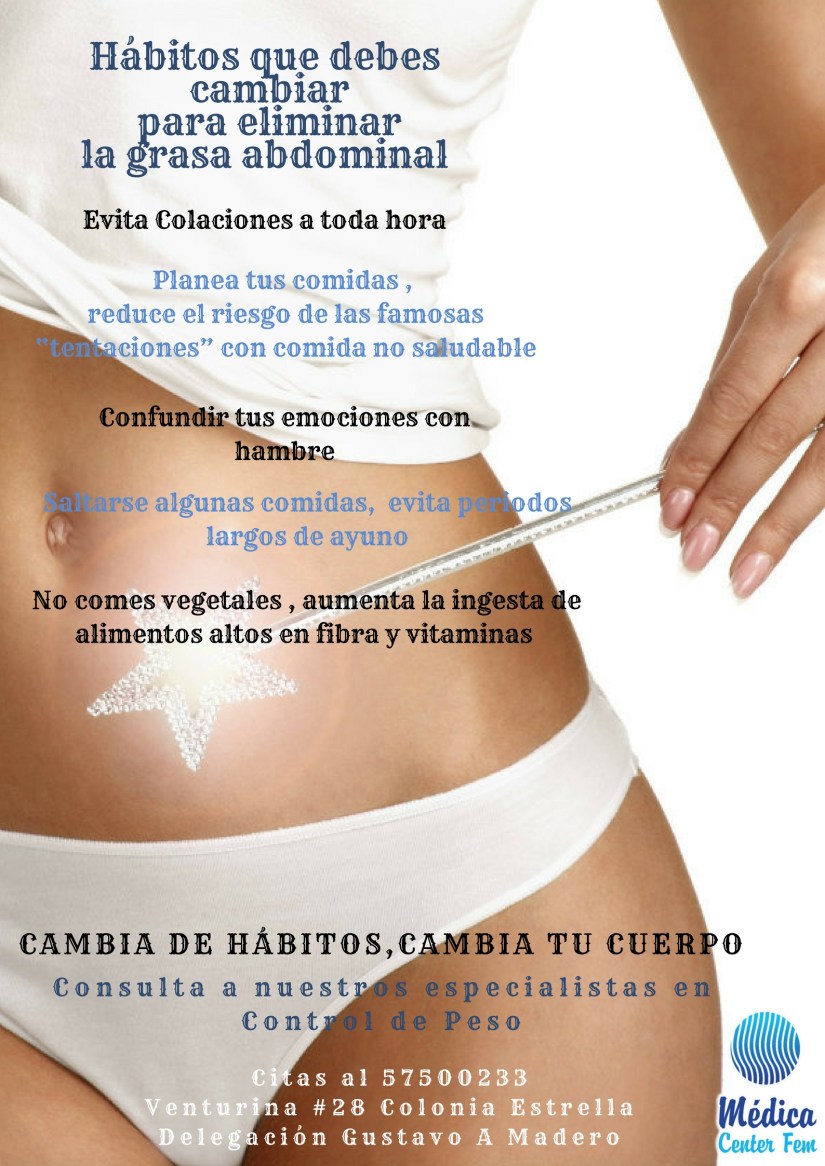 hábitos para bajar la panza