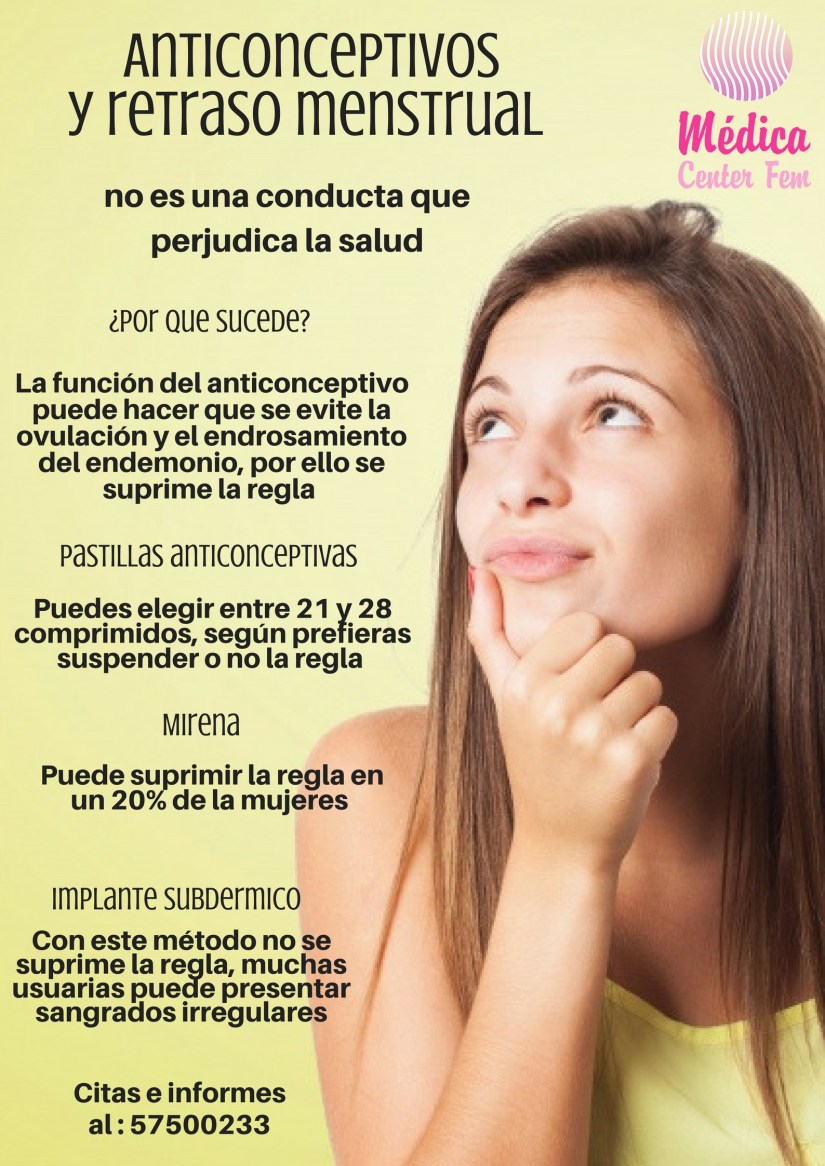 Anticonceptivos y retraso menstrual