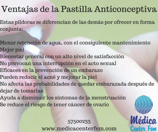 Ventajas de la Pastilla anticonceptiva