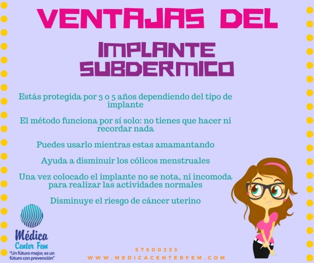 Ventajas del Implante subdermico