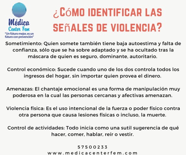 ¿Cómo identificar las señales de violencia?