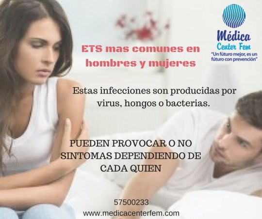 ETS mas comunes en hombres y mujeres